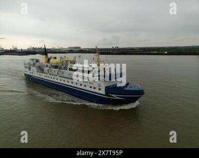 Ocean Nova Thames Visit, River Thames, Gravesend, Kent, Royaume-Uni - 23 avril 2023 Banque D'Images