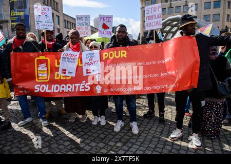 Manifestation contre le racisme et la discirimination. ong, associations ou syndicats marcheront avec | manifestation contre le racisme et la discrimination. Banque D'Images