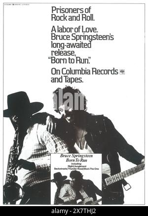 1975 Bruce Springsteen – promo album Born to Run Banque D'Images