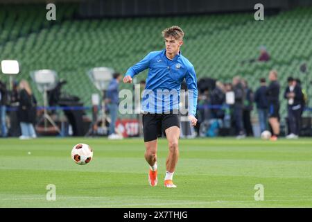 Charles de Ketelaere d'Atalanta lors d'une séance d'entraînement à l'Aviva Stadium de Dublin avant la finale de l'UEFA Europa League mercredi. Date de la photo : mardi 21 mai 2024. Banque D'Images