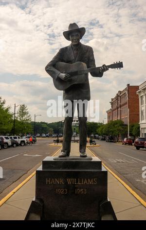 Statue de Hank Williams dans le centre-ville de Montgomery Alabama Banque D'Images