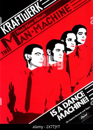 1978 sortie promo de l'album Man-machine Studio par Kraftwerk Banque D'Images