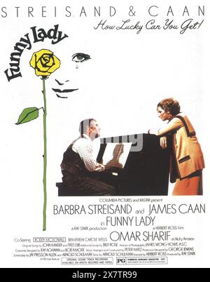 1975 affiche du film Funny Lady, avec James Caan, Barbra Streisand, dir Herbert Ross Banque D'Images