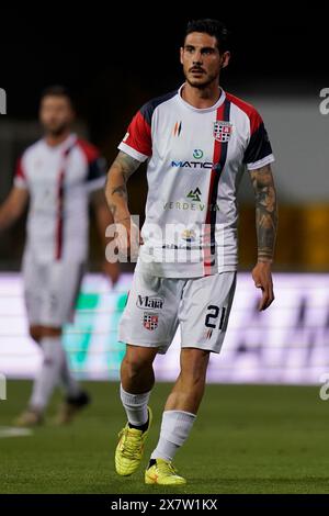 Benevento, Italie. 21 mai 2024. Giuseppe Mastinu en action lors du match de football italien Lega Pro éliminatoire Benevento vs Torres. Crédit : Mario Taddeo/Alamy Live News Banque D'Images