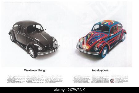 Annonce Volkswagen Beetle 1970 - 'nous faisons notre truc. Vous faites les vôtres » Banque D'Images