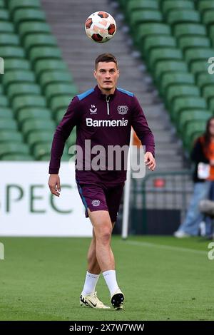 Dublin, République d'Irlande. 21 mai 2024. Patrik Schick de Bayer Leverkusen lors d'une séance d'entraînement à la veille du match final de l'UEFA 2023/2024 Europa League entre Atalanta BC et Bayer Leverkusen au stade Dublin Arena de Dublin, en République d'Irlande, le 21 mai 2024. Crédit : Insidefoto di andrea staccioli/Alamy Live News Banque D'Images