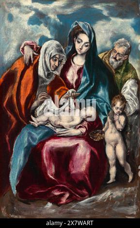 La Sainte famille avec Sainte Anne et l'enfant Jean Baptiste. El Greco (Domenikos Theotokopoulos). c. 1595/1600. Banque D'Images