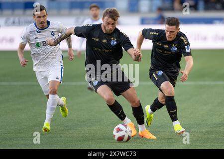 Lausanne, Suisse. 21 mai 2024 : Giotto Morandi (milieu de terrain) du Grasshopper Club Zürich #8 attaque lors du FC Lausanne Sport vs Grasshopper Club Zürich au stade Tuiliere à Lausanne. Crédit : Patrick Dancel/Alamy Live News Banque D'Images