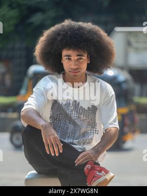 Mumbai, Inde. 21 mai 2024. MUMBAI, INDE - 16 MAI : (NOTE DE LA RÉDACTION : ceci est une image exclusive de Hindustan Times/Sipa USA) L'influenceur TikTok Noel Robinson pose lors d'une interview exclusive avec HT City, le 16 mai 2024 à Mumbai, Inde. Tiktoker, basé en Allemagne, Noel Robinson, mieux connu sous son nom de poignée Noel Goes Crazy, est en tournée en Inde, faisant des bobines de ses rencontres de danse dans les rues de Mumbai. (Photo de Satish Bate/Hindustan Times/Sipa USA ) crédit : Sipa USA/Alamy Live News Banque D'Images