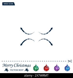 quatre flèches dans différentes directions Illustration de Vecteur