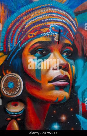 Street art à Albuquerque, Nouveau Mexique Banque D'Images