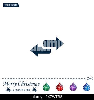 L'icône des flèches gauche et droite. Symbole des flèches. Illustration de Vecteur