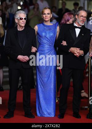 Cannes, France. 20 mai 2024. David Cronenberg, Diane Kruger et Guy Pearce arrivant à la première de Shrouds, Palais des Festival, dans le cadre de la 77ème édition du Festival de Cannes. Crédit : Doug Peters/EMPICS/Alamy Live News Banque D'Images