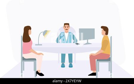 réunion d'affaires dans le bureau du patron, illustration vectorielle Illustration de Vecteur