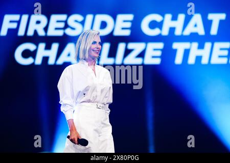 Charlize Theron le jeudi 16 mai 2024, dans le cadre du 4GAMECHANGERS Festival 2024, à Vienne, Autriche. , . Crédit : APA-PictureDesk/Alamy Live News Banque D'Images