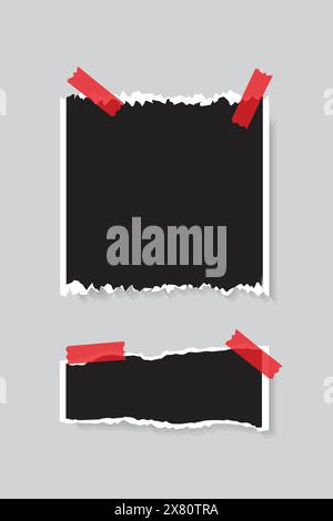 Modèles pour montage d'image ou collage utilisant des photos comme cadres Illustration de Vecteur