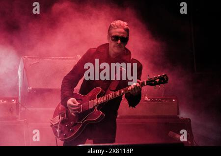 Peter Hayes du Black Rebel Motorcycle Club en concert au Release Athens Festival à Plateia Nerou en Grèce, juin 2019 Banque D'Images