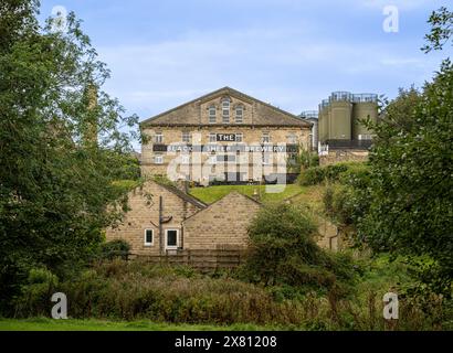 Façade extérieure de la Black Sheep Brewery vue de l'Avenue à Masham, North Yorkshire Royaume-Uni Banque D'Images