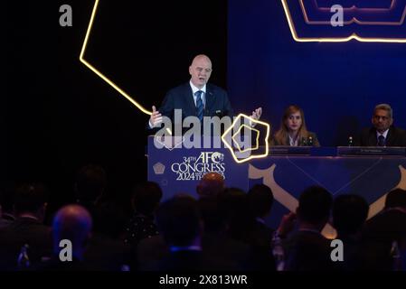 Bangkok, Bangkok, Thaïlande. 16 mai 2024. Le président de la FIFA, Gianni Infantino(C), a donné une conférence lors du 34e Congrès de la Confédération asiatique de football (AFC) au Bangkok Marriott Marquis Queen's Park, le 16 mai 2024. À Bangkok, Thaïlande. (Crédit image : © Teera Noisakran/Pacific Press via ZUMA Press Wire) USAGE ÉDITORIAL SEULEMENT! Non destiné à UN USAGE commercial ! Banque D'Images