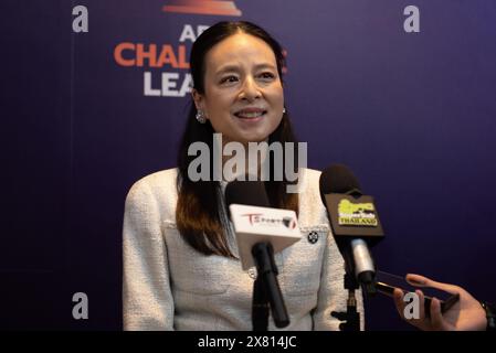 Bangkok, Bangkok, Thaïlande. 16 mai 2024. MRS Nualphan Lamsam, président de l'Association thaïlandaise de football, a accordé une interview aux médias, après la réunion du 34e Congrès de l'AFC au Bangkok Marriott Marquis Queen's Park, le 16 mai 2024. À Bangkok, Thaïlande. (Crédit image : © Teera Noisakran/Pacific Press via ZUMA Press Wire) USAGE ÉDITORIAL SEULEMENT! Non destiné à UN USAGE commercial ! Banque D'Images