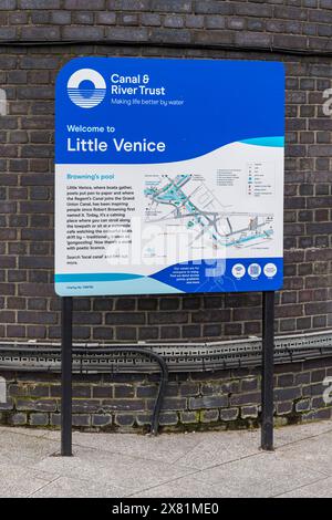 Bienvenue au petit signe Venise Banque D'Images