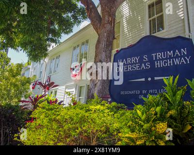 The Harry S. Truman Little Whitehouse à Key West, Floride, États-Unis, 17 avril 2024 Banque D'Images