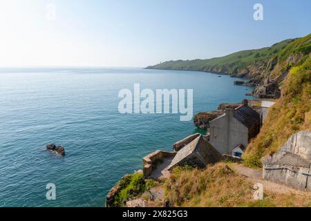 Angleterre, Devon, South Hallsands avec les ruines de l'ancien village perdu à la mer dans la catastrophe de 1917 Banque D'Images