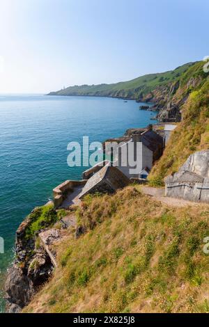 Angleterre, Devon, South Hallsands avec les ruines de l'ancien village perdu à la mer dans la catastrophe de 1917 Banque D'Images