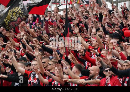 Dublin, Royaume-Uni. 22 mai 2024. Fans de Bayer Leverkusen avant l'Atalanta B. C v Bayer 04 Leverkusen finale de l'UEFA Europa League à l'Aviva Stadium, Dublin, Irlande le 22 mai 2024 crédit : Every second Media/Alamy Live News Banque D'Images