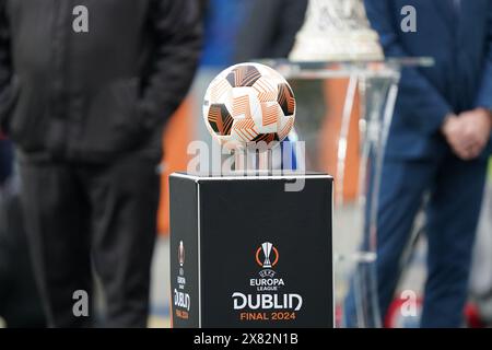 Dublin, Royaume-Uni. 22 mai 2024. Le ballon de match avant l'Atalanta B. C v Bayer 04 Leverkusen finale de l'UEFA Europa League à l'Aviva Stadium, Dublin, Irlande le 22 mai 2024 crédit : Every second Media/Alamy Live News Banque D'Images