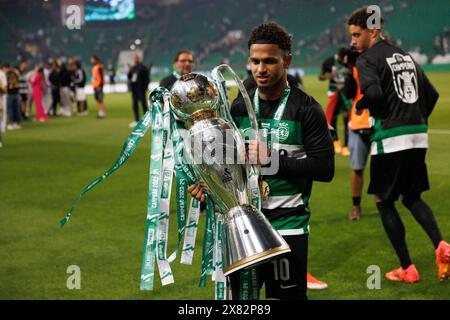 Marcus Edwards pendant le match de Liga Portugal entre le Sporting CP et le GD Chaves à l'Estadio Jose Alvalade, Lisbonne, Portugal. (Maciej Rogowski) Banque D'Images