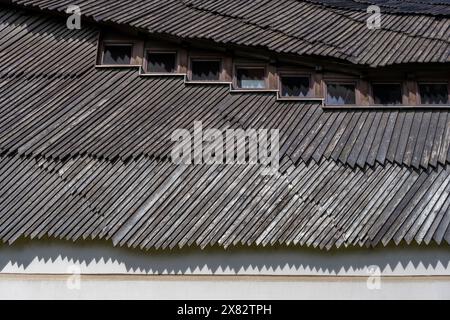 Maison de village conçue par Imre Makovecz, Bak, Hongrie Banque D'Images