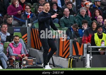 Dublin, Irlande. 22 mai 2024. Xabi Alonso (Bayer 04 Leverkusen) lors de la finale de l'UEFA Europa League 2024 entre Atalanta B.C. vs Bayer 04 Leverkusen au stade Aviva, Dublin, 22 mai 2024 crédit : Agence photo indépendante/Alamy Live News Banque D'Images