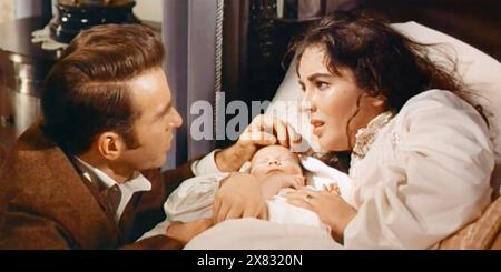 RAINTREE COUNTY 1957 MGM film avec Elizabeth Taylor dans le rôle de Susanna Drake et Montgomery Clift dans le rôle de John Shawnessy Banque D'Images