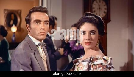 RAINTREE COUNTY 1957 MGM film avec Elizabeth Taylor dans le rôle de Susanna Drake et Montgomery Clift dans le rôle de John Shawnessy Banque D'Images