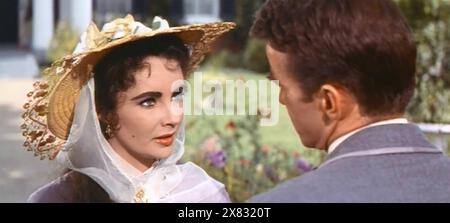 RAINTREE COUNTY 1957 MGM film avec Elizabeth Taylor dans le rôle de Susanna Drake et Montgomery Clift dans le rôle de John Shawnessy Banque D'Images