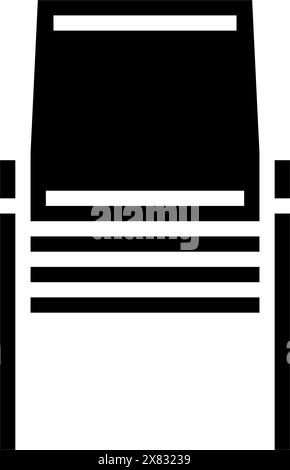 illustration vectorielle d'icône de glyphe de meubles d'extérieur de chaise de patio Illustration de Vecteur