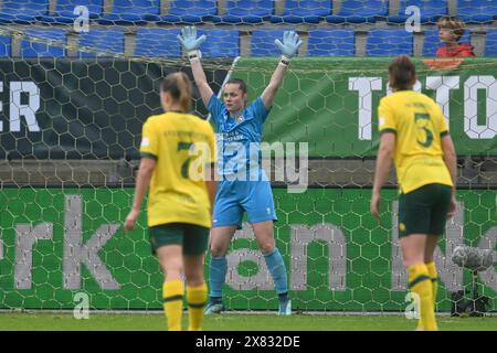 La gardienne Diede Lemey (1) de Fortuna Sittard photographiée lors d'un match de football féminin entre Ajax Amsterdam vrouwen et Fortuna Sittard lors de la finale de la Toto KNVB Beker Cup , le mercredi 20 mai 2024 à Tilburg , pays-Bas . PHOTO SPORTPIX | David Catry Banque D'Images