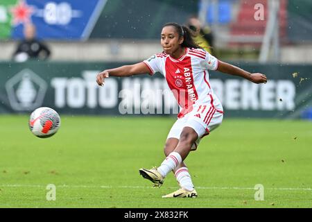 Ashleigh Weerden (11 ans) d'Ajax Vrouwen photographiée lors d'un match de football féminin entre Ajax Amsterdam vrouwen et Fortuna Sittard dans la finale de la Toto KNVB Beker Cup , le mercredi 20 mai 2024 à Tilburg , pays-Bas . PHOTO SPORTPIX | David Catry Banque D'Images