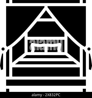 chaise longue mobilier d'extérieur illustration vectorielle d'icône de glyphe de glyphe Illustration de Vecteur