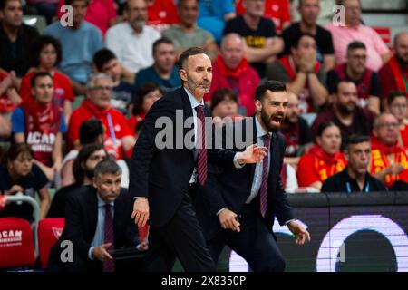 Murcie, Espagne. 22 mai 2024. SITO ALONSO UCAM MURCIA CB ENTRAÎNEUR, UCAM Murcia CB vs VALENCIA basket, acb, Endesa League, deuxième match éliminatoire, Palais du Sport de Murcie région de Murcie Espagne, 22 mai 2024 crédit : Pascu Méndez/Alamy Live News Banque D'Images