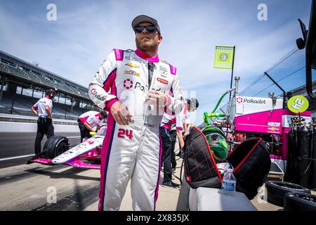 Speedway, Indiana, États-Unis. 20 mai 2024. CONOR DALY (24 ans) de Noblesville, Indiana, se prépare à s'entraîner pour l'Indy 500 à l'Indianapolis Motor Speedway à Speedway, Indiana. (Crédit image : © Walter G. Arce Sr./ASP via ZUMA Press Wire) USAGE ÉDITORIAL SEULEMENT! Non destiné à UN USAGE commercial ! Banque D'Images