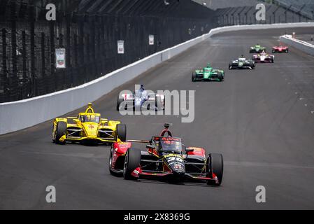 Speedway, Indiana, États-Unis. 20 mai 2024. PIETRO FITTIPALDI (30 ans) de Miami, Floride, descend le tronçon avant de l'Indianapolis Motor Speedway lors d'une séance d'essais pour l'Indy 500 à Speedway, IN. (Crédit image : © Walter G. Arce Sr./ASP via ZUMA Press Wire) USAGE ÉDITORIAL SEULEMENT! Non destiné à UN USAGE commercial ! Banque D'Images