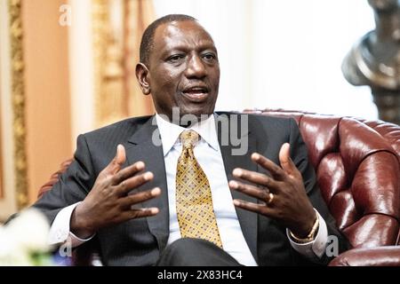 Washington, États-Unis. 22 mai 2024. William Ruto, président du Kenya, au Capitole des États-Unis. Crédit : SOPA images Limited/Alamy Live News Banque D'Images