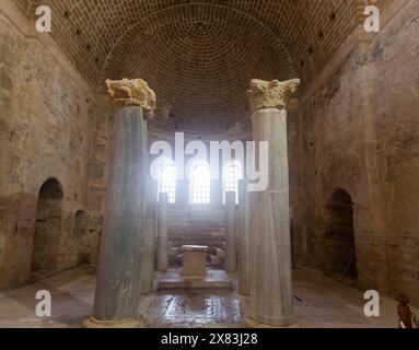 Vue au chœur de l'église de Saint Nicholas, Demre Banque D'Images