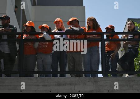 Tijuana, basse Californie, Mexique. 22 mai 2024. Le candidat mexicain de longue date à la présidentielle du Parti du mouvement des citoyens (MC), Jorge Alvarez Maynez, a fait campagne à Tijuana, en basse-Californie, au Mexique, pour obtenir le vote des jeunes sur le campus de l'Université CETYS le mercredi 22 mai 2024. (Crédit image : © Carlos A. Moreno/ZUMA Press Wire) USAGE ÉDITORIAL SEULEMENT! Non destiné à UN USAGE commercial ! Banque D'Images