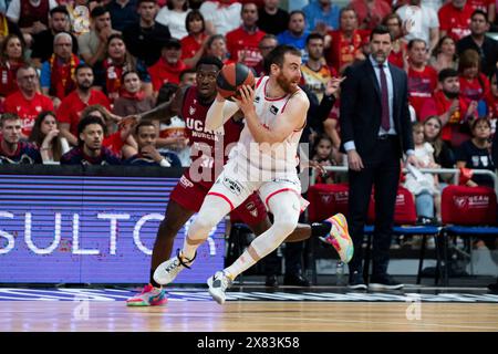 Murcie, Espagne. 22 mai 2024. Víctor CLAVER joueur de Valencia basket pendant le match, UCAM Murcia CB vs VALENCIA basket, acb, Endesa League, deuxième match éliminatoire, Palais du Sport de Murcie région de Murcie Espagne, 22 mai 2024 crédit : Pascu Méndez/Alamy Live News Banque D'Images