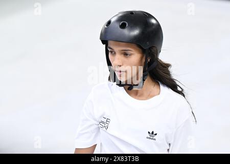 Shanghai, Chine. Crédit : MATSUO. 19 mai 2024. Rayssa Leal (BRA) Skateboard : série de qualification olympique de l'OQS pour les finales de rue féminines de paris 2024 à Huangpu River Side à Shanghai, Chine. Crédit : MATSUO . K/AFLO SPORT/Alamy Live News Banque D'Images