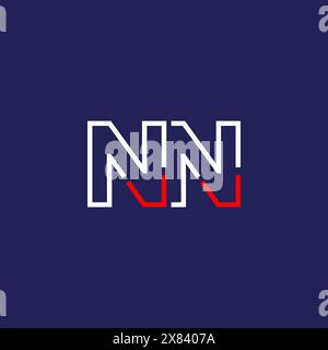 Conception de concept de logo NN Tech Illustration de Vecteur