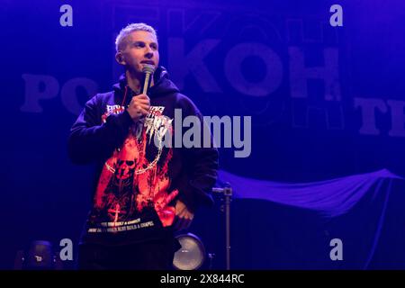 Madison, États-Unis. 21 mai 2024. Le rappeur Ekoh (Jeff Thompson) au Sylvee le 21 mai 2024, à Madison, Wisconsin (photo de Daniel DeSlover/Sipa USA) crédit : Sipa USA/Alamy Live News Banque D'Images